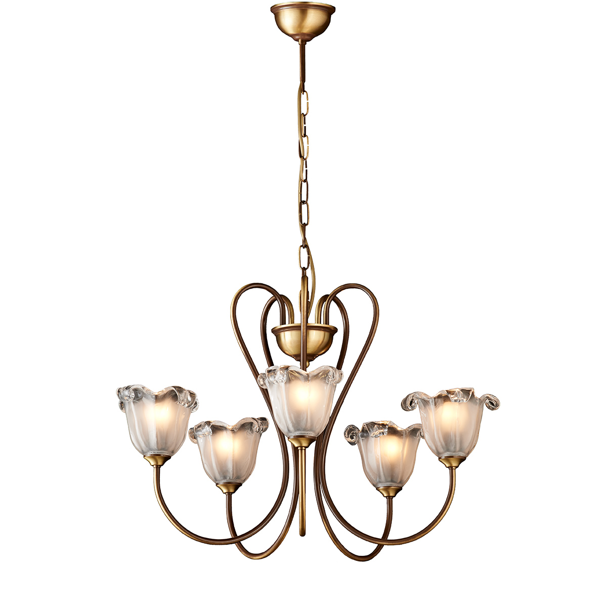Κλασικό φωτιστικό με κρύσταλλα Μουράνο ΝΑΞΟΣ-1 5-bulb chandelier with Murano crystals