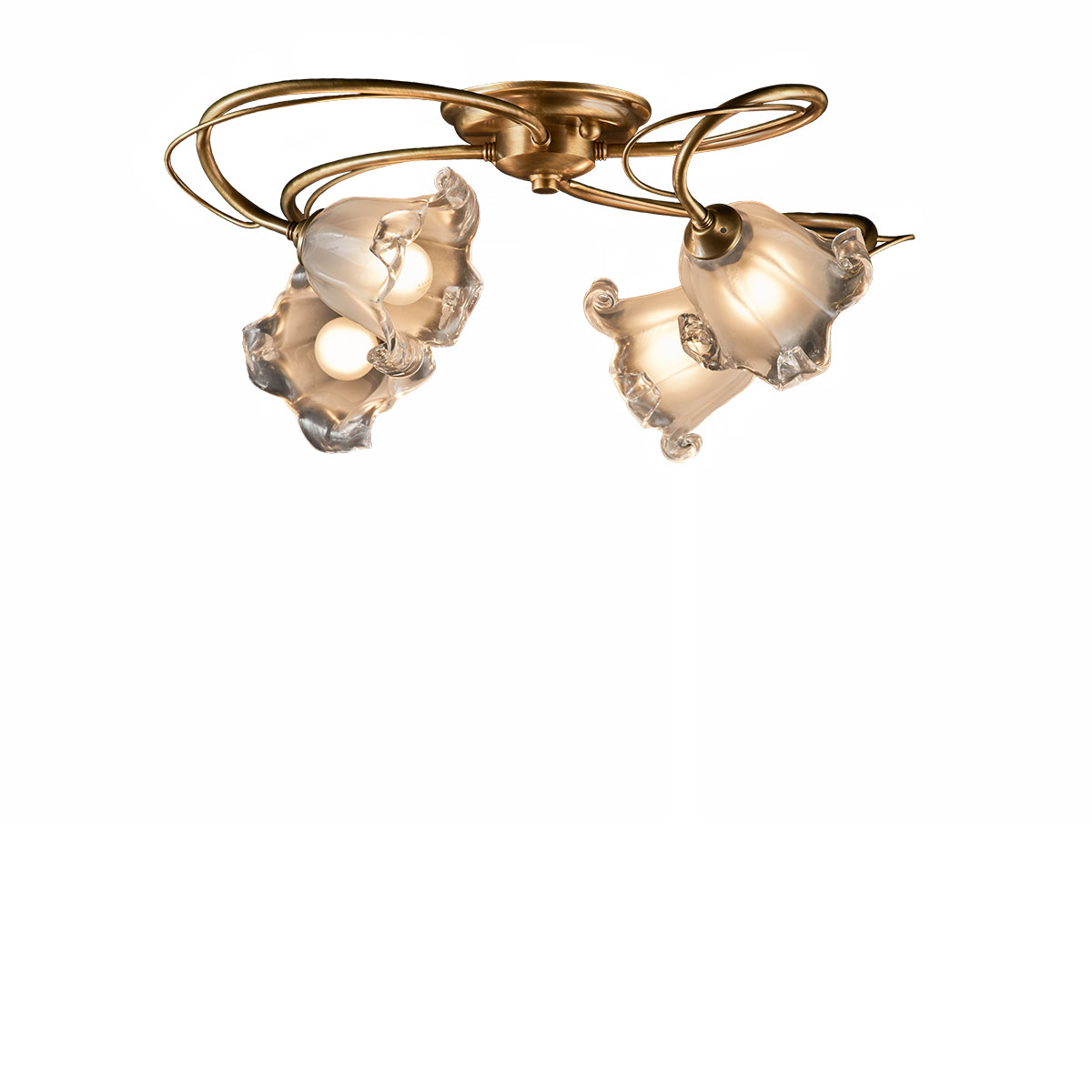 Φωτιστικό 4φωτο με κρύσταλλα Murano ΝΥΜΦΑΙΟ classic 4-bulb ceiling lamp with Murano crystals