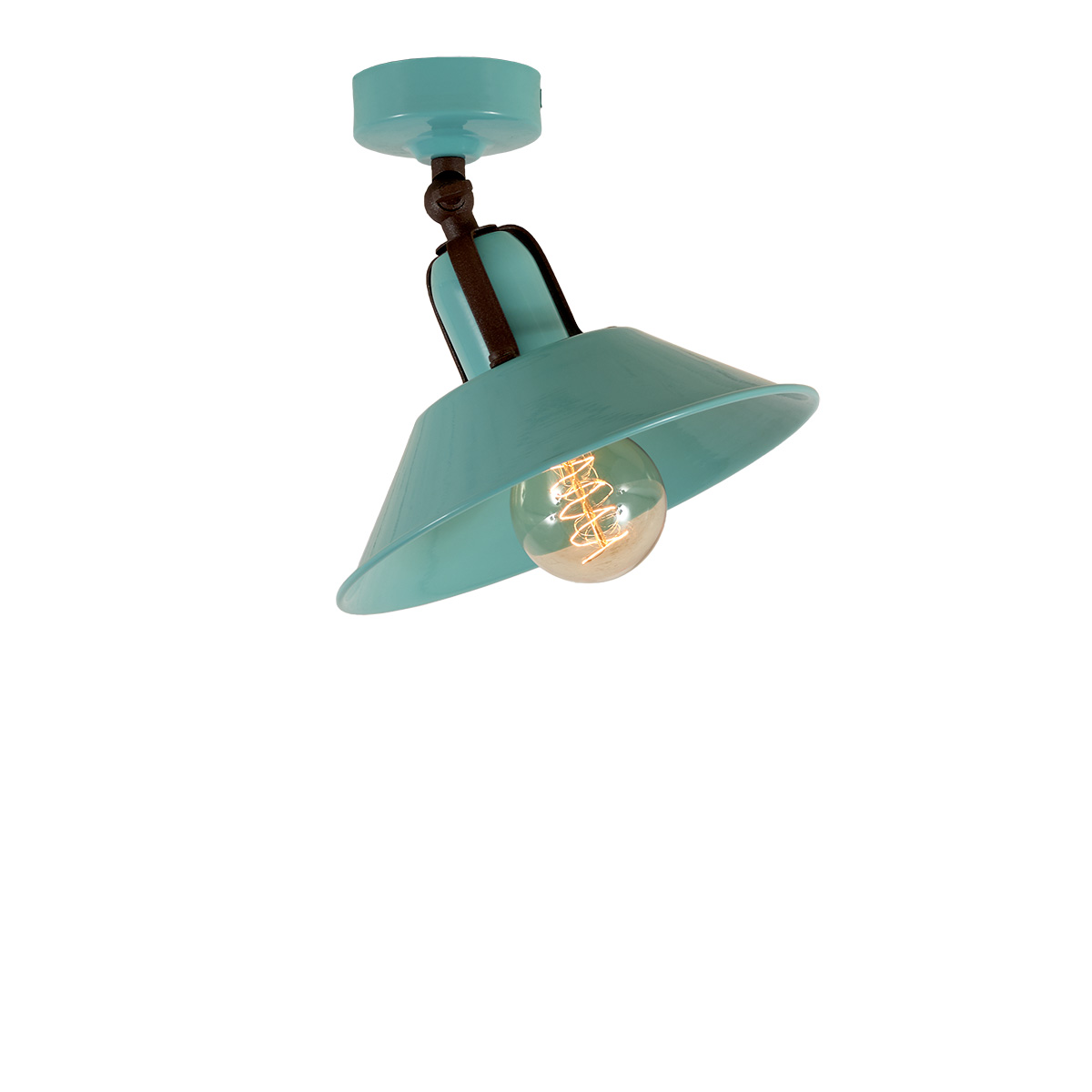 Φωτιστικό οροφής σπαστό βεραμάν ΜΗΛΟΣ retro ceiling lamp pastel turquoise