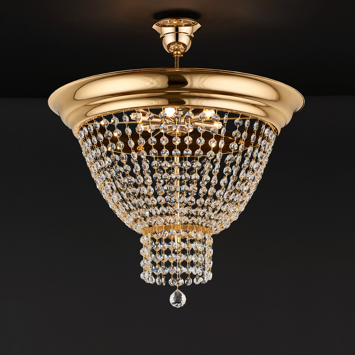Κλασικό φωτιστικό οροφής με κρύσταλλα ΦΑΙΔΡΑ classic ceiling lamp with crystal accents