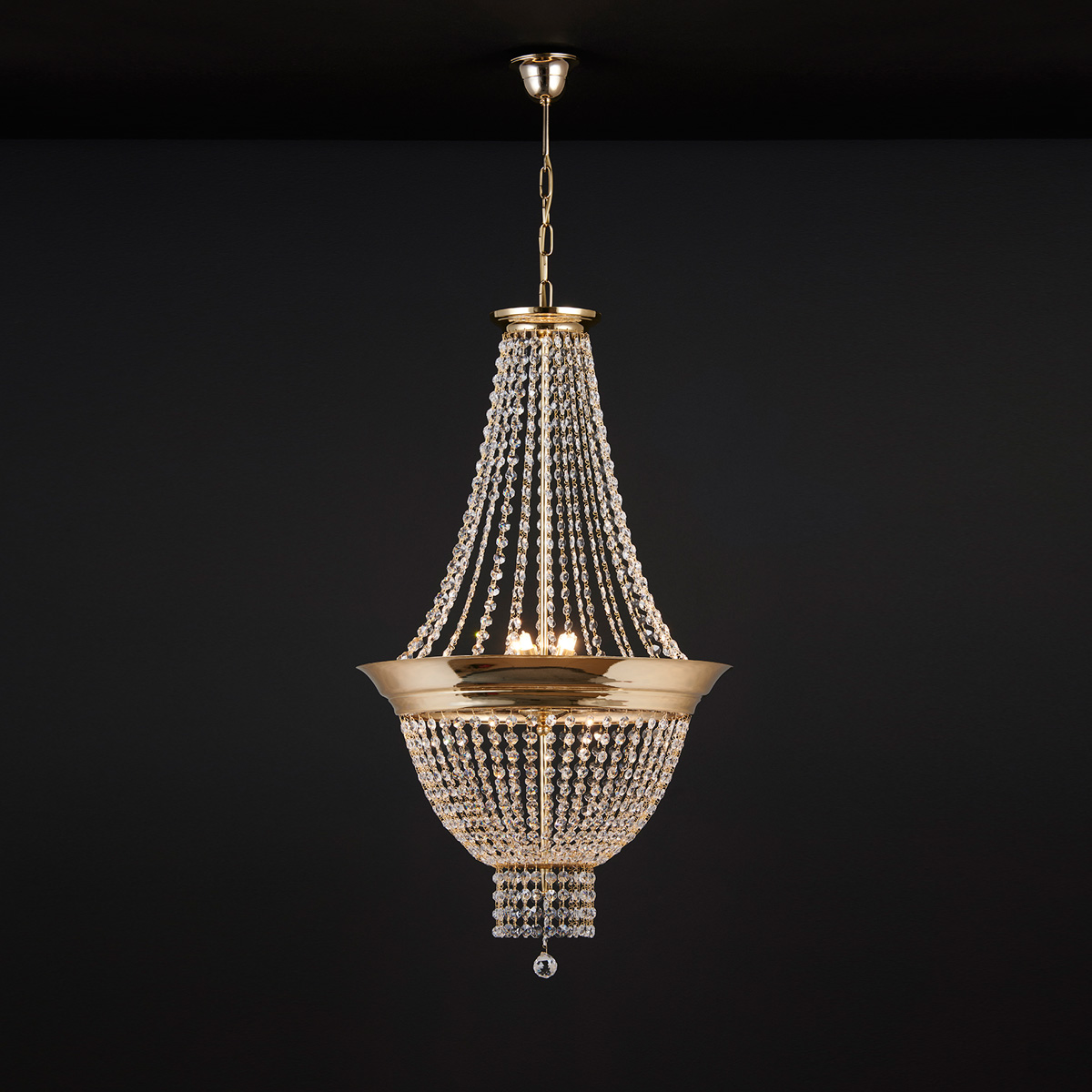 Κλασικό φωτιστικό με κρύσταλλα ΦΑΙΔΡΑ classic suspension lamp with crystal accents