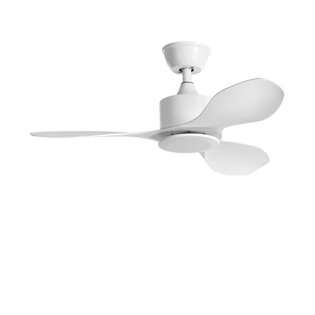 Μικρός ανεμιστήρας οροφής λευκός χωρίς φως RIGA WO XS no-light small white ceiling fan