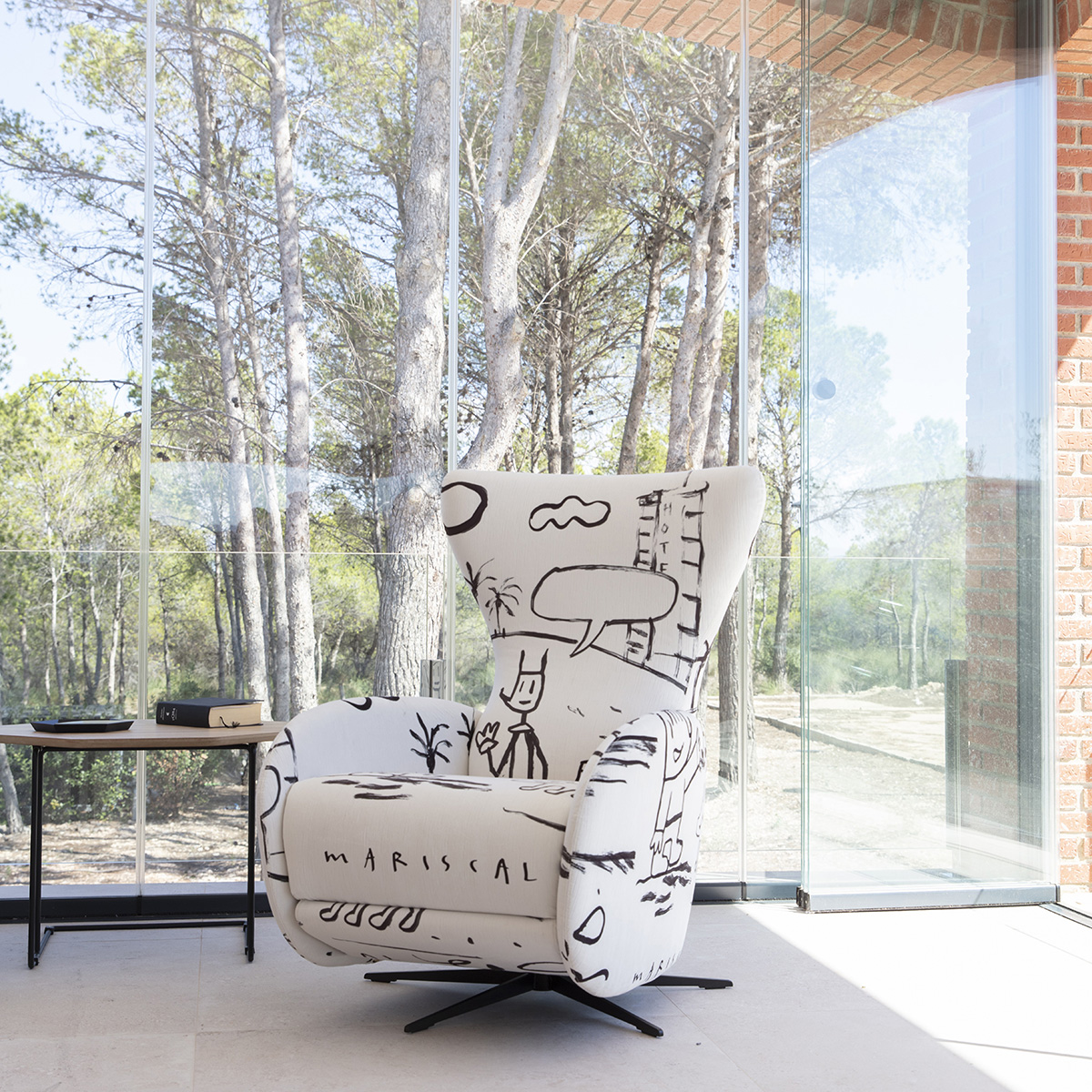 Ανακλινόμενη και περιστρεφόμενη πολυθρόνα MONDRIAN reclining & swivel armchair